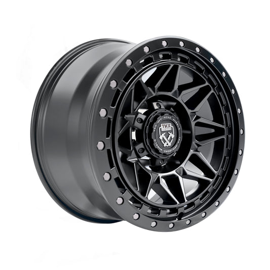 TKX 17X8.5 6X139.7 0 OFFSET SATIN BLACK T802HM
