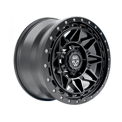 TKX 17X8.5 6X139.7 -12 OFFSET BLACK WITH SATIN BLACK T802EM