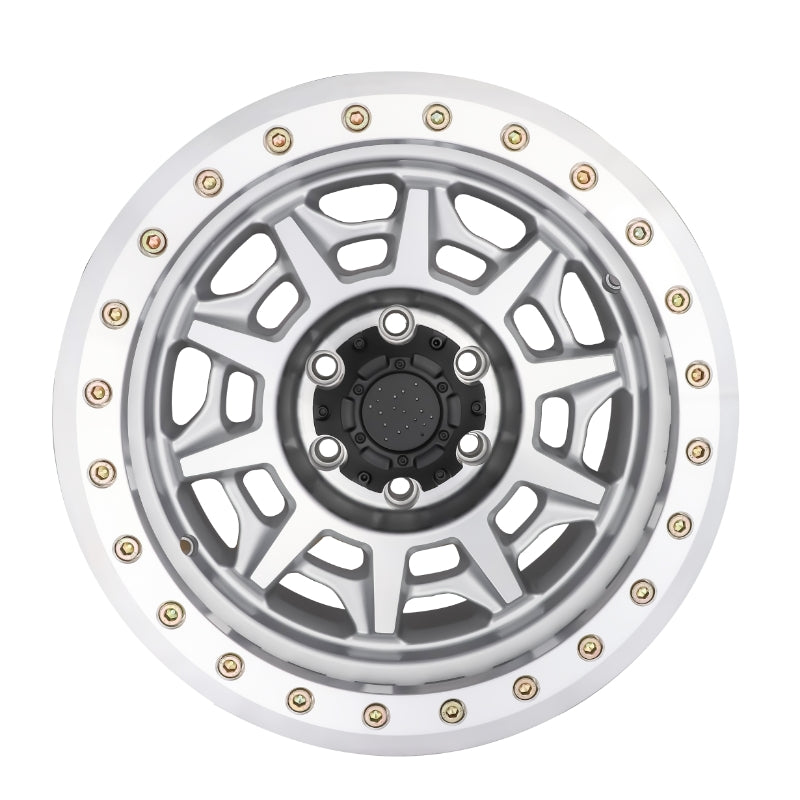 BIGROCK TRUE BEADLOCKER RIM 17X9 6X139.7 -30 OFFSET SILVER 2628AM