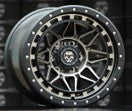 TKX 17X8.5 6X139.7 -25 OFFSET BLACK WITH MACHINE FACE T802CM